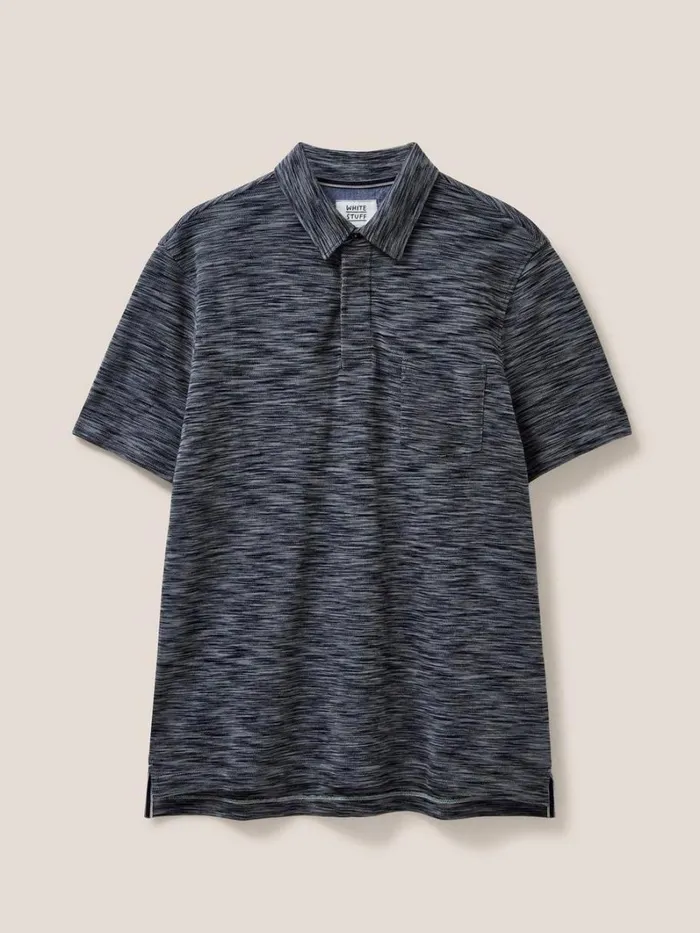 White Stuff POLO SHIRTS Spacedye Polo Mid Grey 8211 Men White Stuff POLO SHIRTS Spacedye Polo Mid Grey 8211 Men