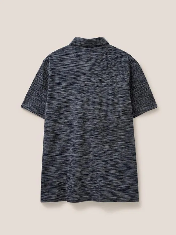 White Stuff POLO SHIRTS Spacedye Polo Mid Grey 8211 Men White Stuff POLO SHIRTS Spacedye Polo Mid Grey 8211 Men