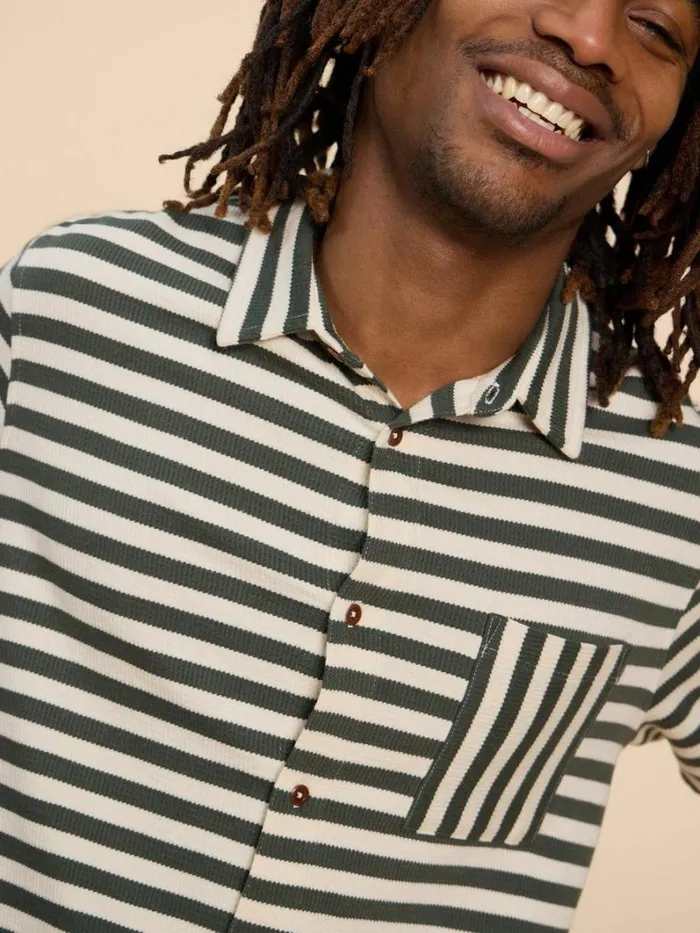 White Stuff POLO SHIRTS Striped Jersey Shirt Green Multi 8211 Men White Stuff POLO SHIRTS Striped Jersey Shirt Green Multi 8211 Men