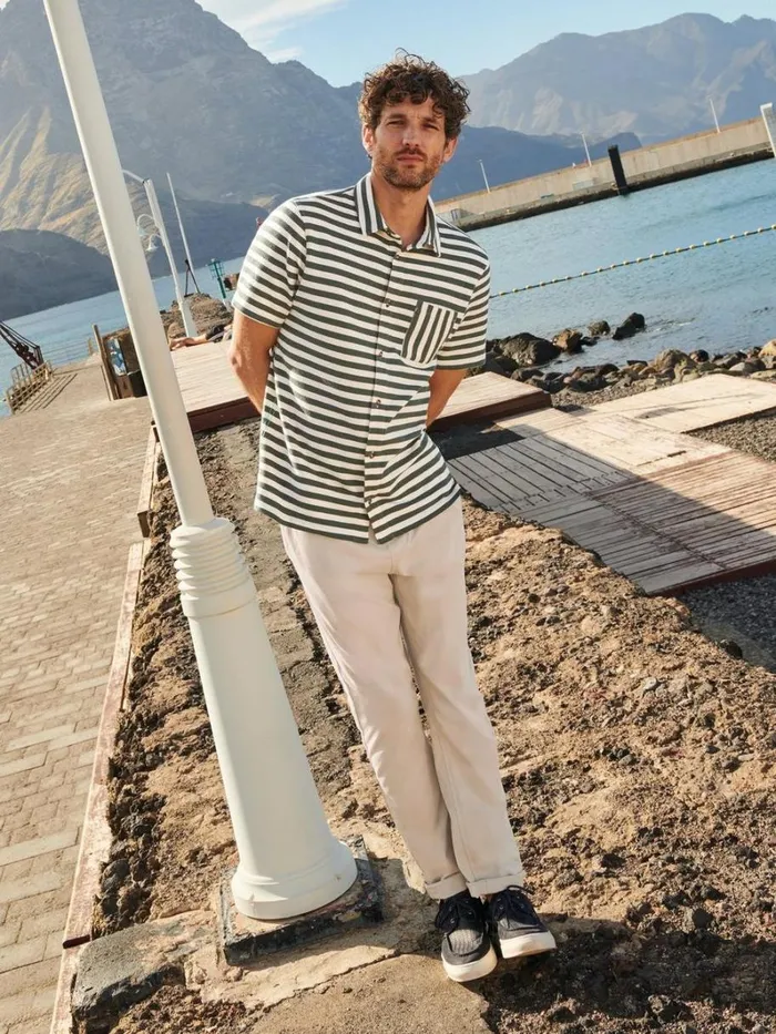 White Stuff POLO SHIRTS Striped Jersey Shirt Green Multi 8211 Men White Stuff POLO SHIRTS Striped Jersey Shirt Green Multi 8211 Men