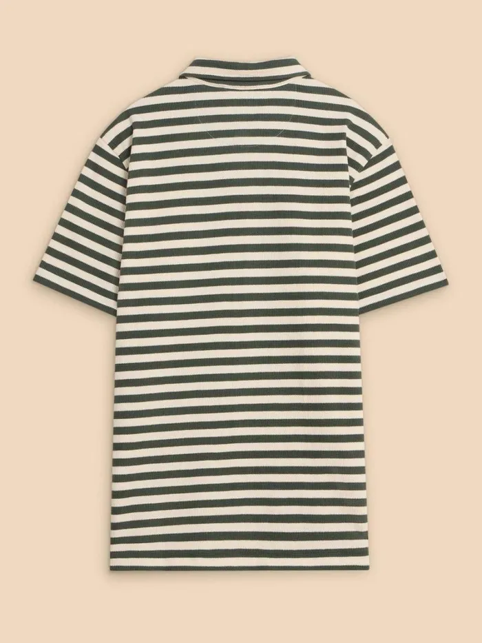 White Stuff POLO SHIRTS Striped Jersey Shirt Green Multi 8211 Men White Stuff POLO SHIRTS Striped Jersey Shirt Green Multi 8211 Men