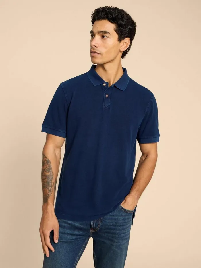 White Stuff POLO SHIRTS Utility Polo Deep Blue 8211 Men