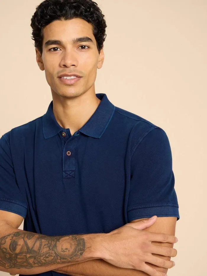 White Stuff POLO SHIRTS Utility Polo Deep Blue 8211 Men White Stuff POLO SHIRTS Utility Polo Deep Blue 8211 Men