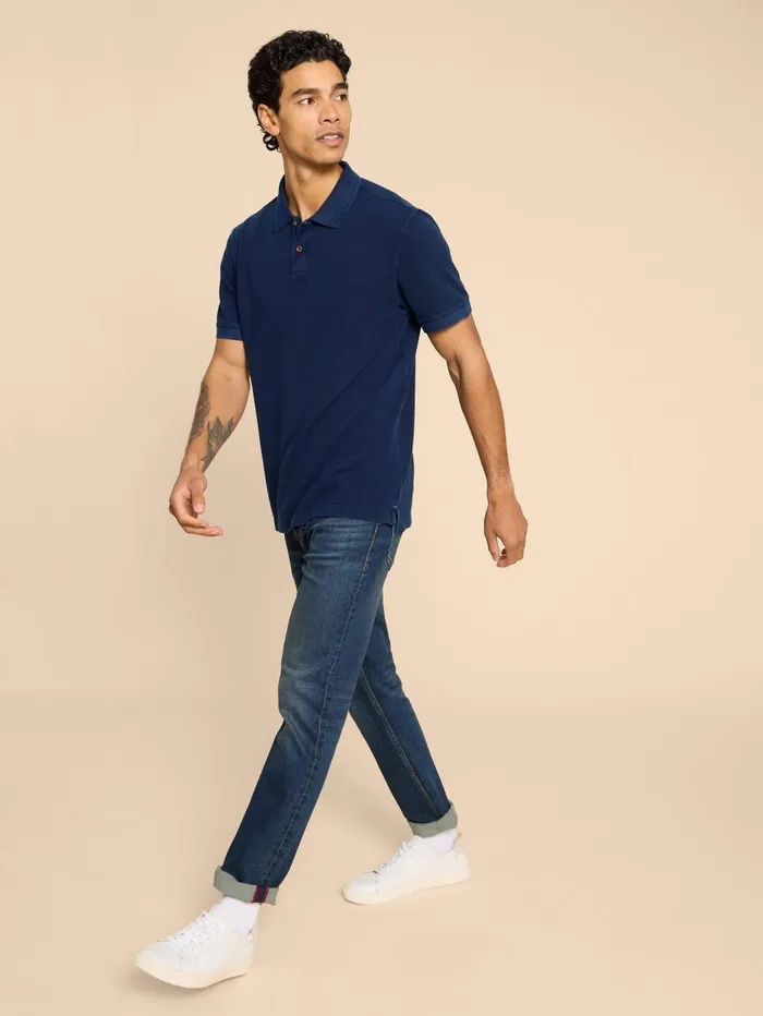 White Stuff POLO SHIRTS Utility Polo Deep Blue 8211 Men White Stuff POLO SHIRTS Utility Polo Deep Blue 8211 Men