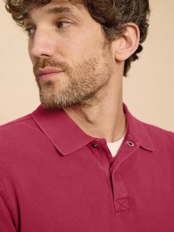 White Stuff POLO SHIRTS Utility Polo Deep Pink 8211 Men White Stuff POLO SHIRTS Utility Polo Deep Pink 8211 Men