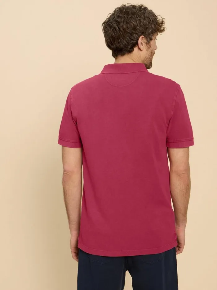 White Stuff POLO SHIRTS Utility Polo Deep Pink 8211 Men White Stuff POLO SHIRTS Utility Polo Deep Pink 8211 Men