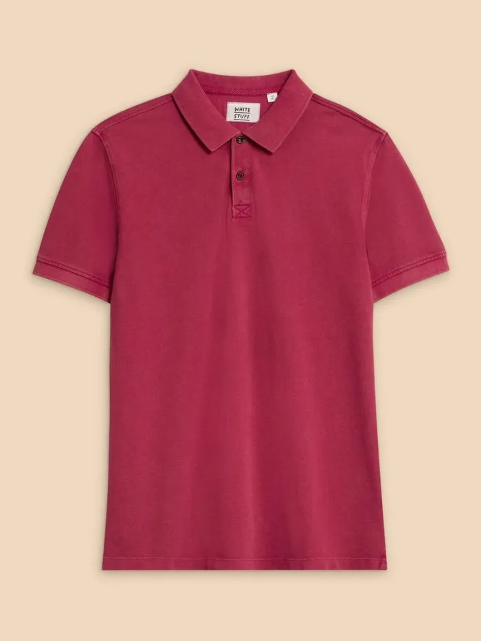 White Stuff POLO SHIRTS Utility Polo Deep Pink 8211 Men White Stuff POLO SHIRTS Utility Polo Deep Pink 8211 Men
