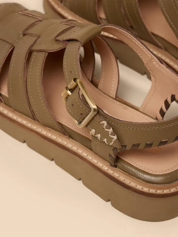 White Stuff SANDALS Chunky Fisherman Sandal Khaki Green 8211 Women White Stuff SANDALS Chunky Fisherman Sandal Khaki Green 8211 Women
