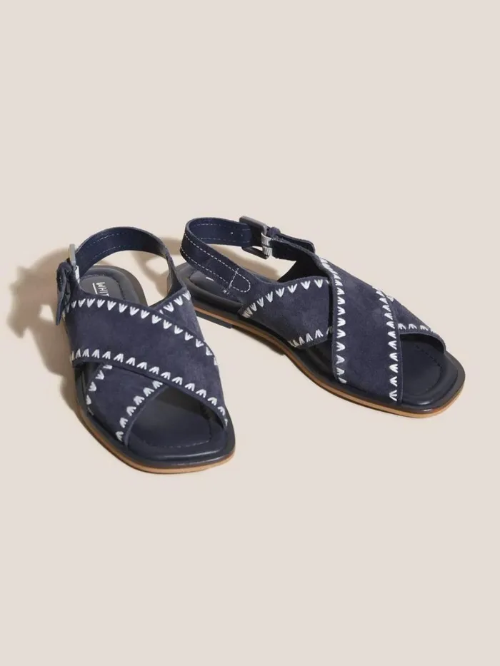 White Stuff SANDALS Craft Suede Sandal Dark Navy 8211 Women