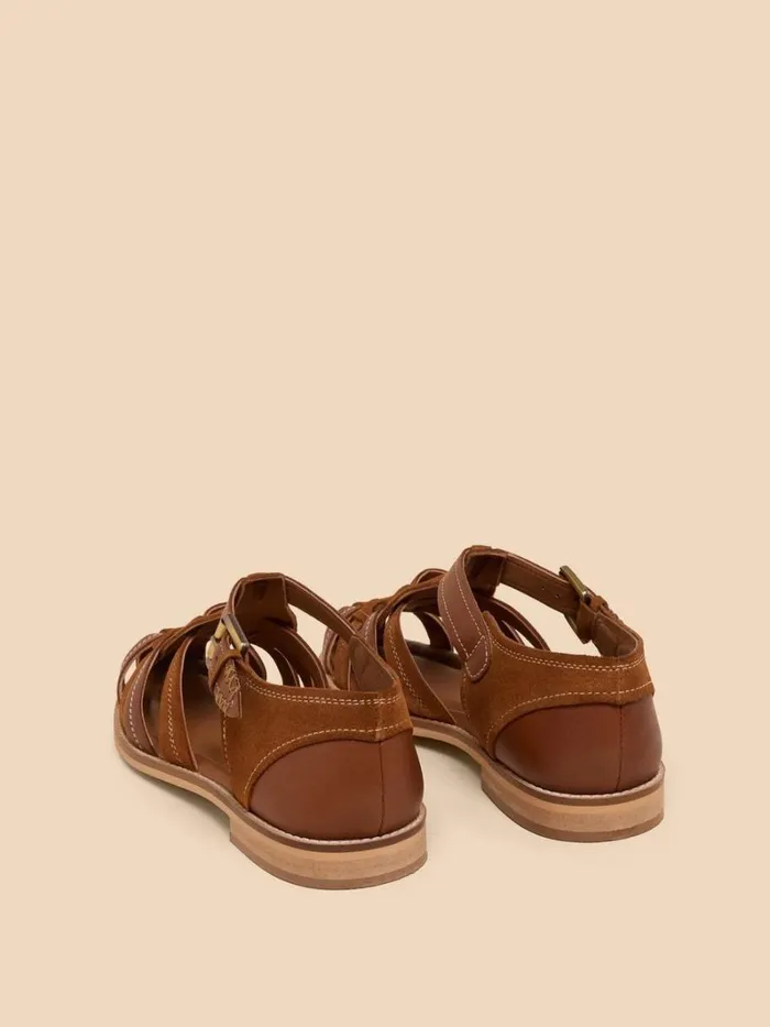 White Stuff SANDALS Floral Leather Fisherman Shoe Mid Tan 8211 Women White Stuff SANDALS Floral Leather Fisherman Shoe Mid Tan 8211 Women