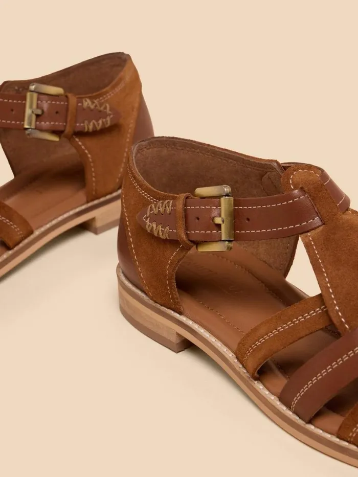 White Stuff SANDALS Floral Leather Fisherman Shoe Mid Tan 8211 Women White Stuff SANDALS Floral Leather Fisherman Shoe Mid Tan 8211 Women