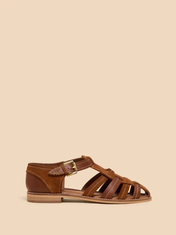 White Stuff SANDALS Floral Leather Fisherman Shoe Mid Tan 8211 Women White Stuff SANDALS Floral Leather Fisherman Shoe Mid Tan 8211 Women
