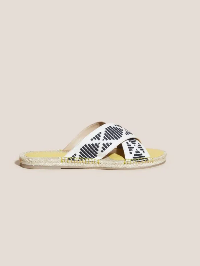 White Stuff SANDALS Jacquard Espadrille Mule Deep Yellow 8211 Women