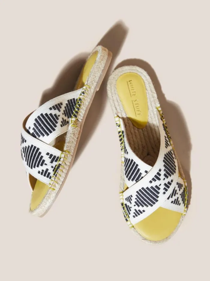 White Stuff SANDALS Jacquard Espadrille Mule Deep Yellow 8211 Women White Stuff SANDALS Jacquard Espadrille Mule Deep Yellow 8211 Women