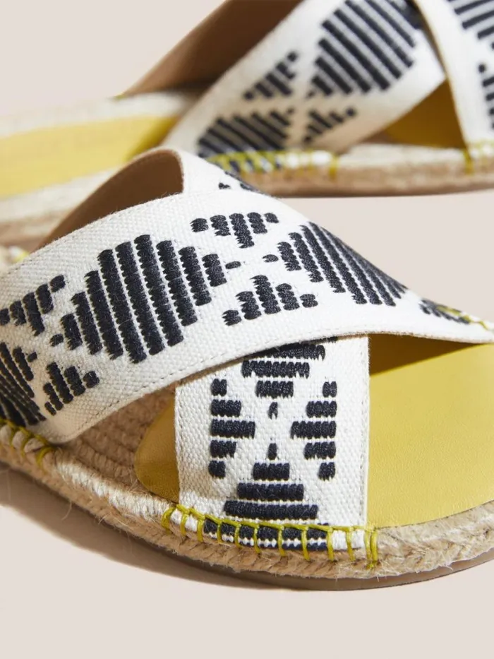 White Stuff SANDALS Jacquard Espadrille Mule Deep Yellow 8211 Women White Stuff SANDALS Jacquard Espadrille Mule Deep Yellow 8211 Women