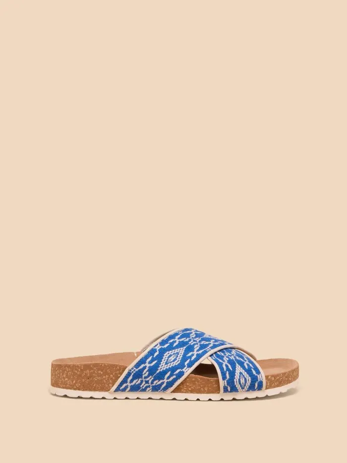 White Stuff SANDALS Poppy Footbed Sandal Blue Multi 8211 Women White Stuff SANDALS Poppy Footbed Sandal Blue Multi 8211 Women