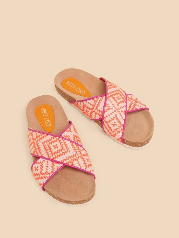 White Stuff SANDALS Poppy Footbed Sandal Orange Multi 8211 Women