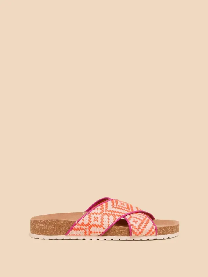 White Stuff SANDALS Poppy Footbed Sandal Orange Multi 8211 Women White Stuff SANDALS Poppy Footbed Sandal Orange Multi 8211 Women