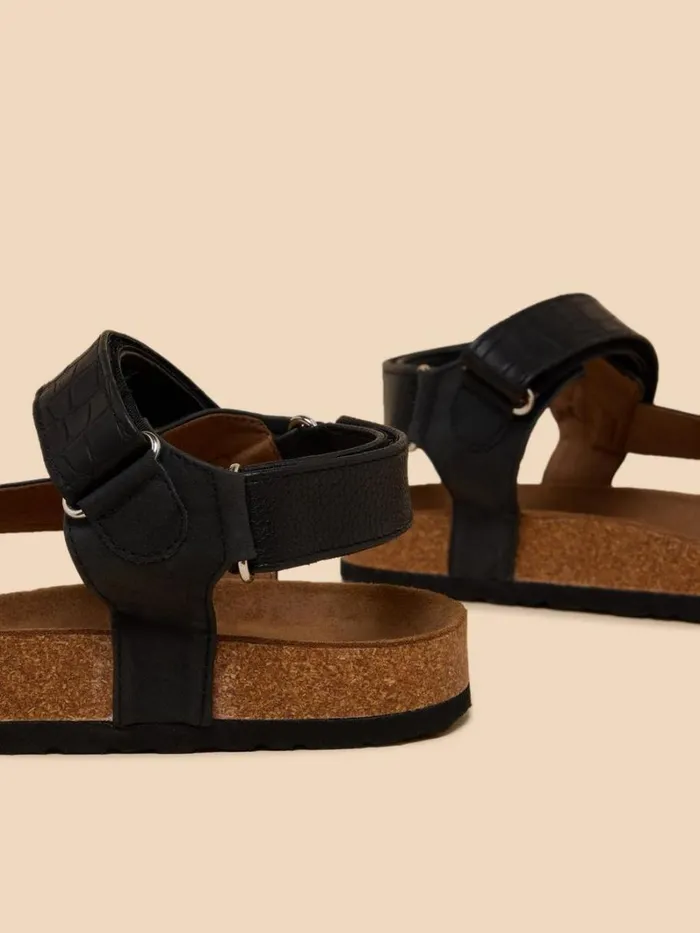 White Stuff SANDALS Trek Footbed Sandal Pure Black 8211 Women White Stuff SANDALS Trek Footbed Sandal Pure Black 8211 Women