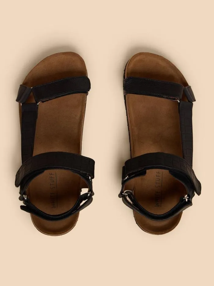 White Stuff SANDALS Trek Footbed Sandal Pure Black 8211 Women White Stuff SANDALS Trek Footbed Sandal Pure Black 8211 Women