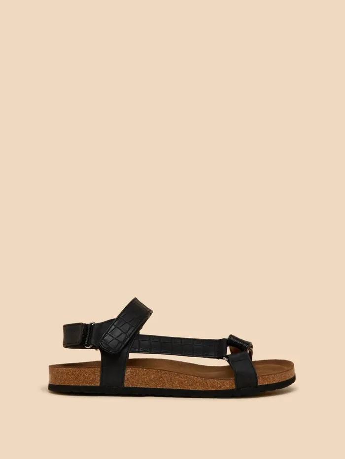 White Stuff SANDALS Trek Footbed Sandal Pure Black 8211 Women White Stuff SANDALS Trek Footbed Sandal Pure Black 8211 Women
