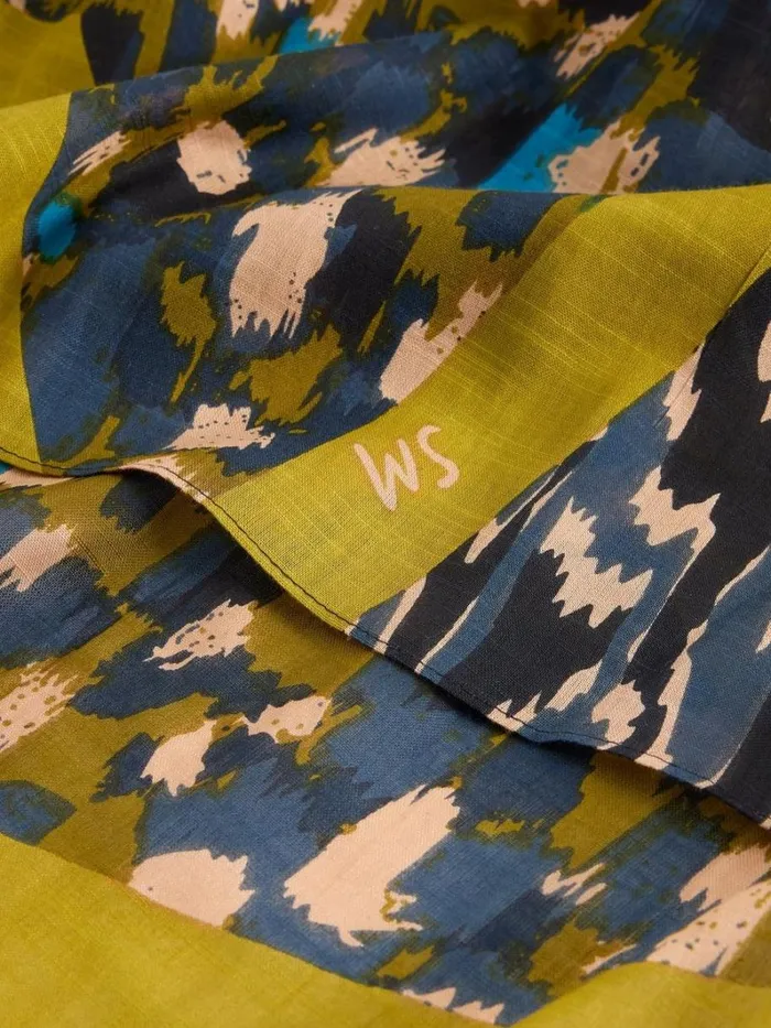 White Stuff SCARVES Abstract Star Print Scarf Blue Multi 8211 Women