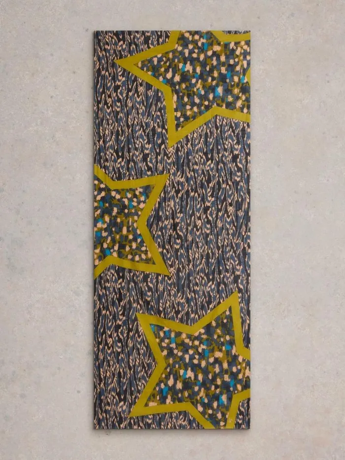 White Stuff SCARVES Abstract Star Print Scarf Blue Multi 8211 Women