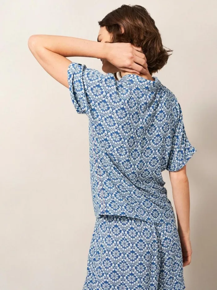 White Stuff SHIRTS and BLOUSES Albie Crinkle Resort Shirt Blue Multi 8211 Women White Stuff SHIRTS and BLOUSES Albie Crinkle Resort Shirt Blue Multi 8211 Women