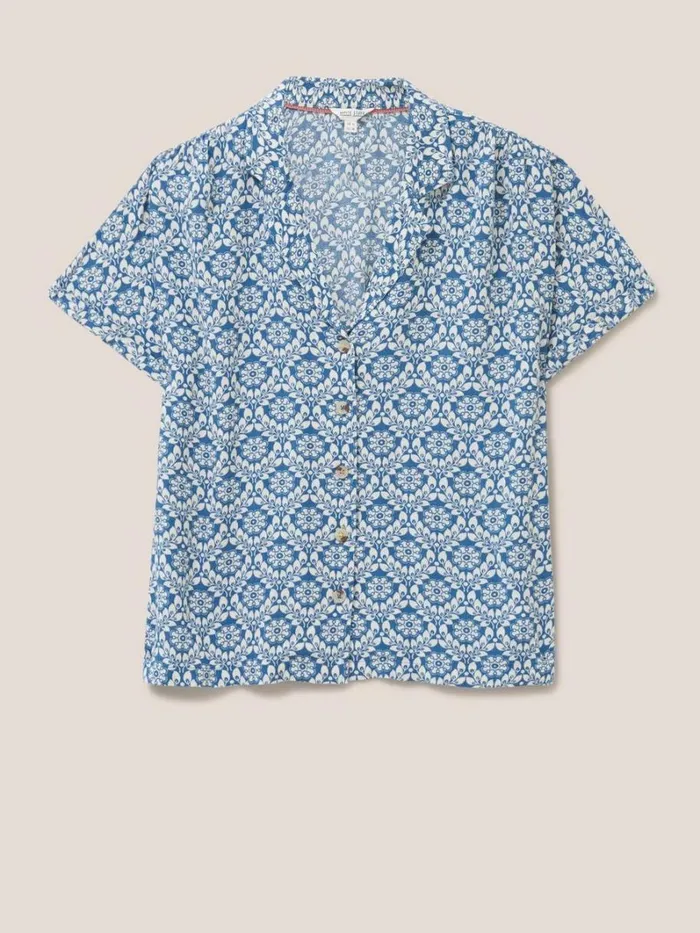 White Stuff SHIRTS and BLOUSES Albie Crinkle Resort Shirt Blue Multi 8211 Women White Stuff SHIRTS and BLOUSES Albie Crinkle Resort Shirt Blue Multi 8211 Women