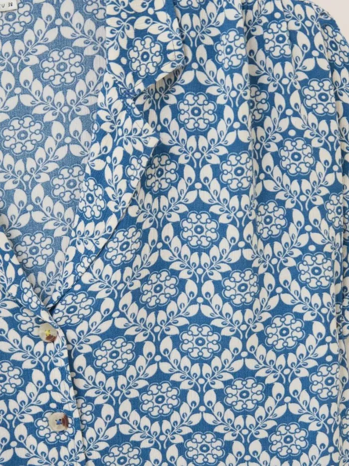 White Stuff SHIRTS and BLOUSES Albie Crinkle Resort Shirt Blue Multi 8211 Women White Stuff SHIRTS and BLOUSES Albie Crinkle Resort Shirt Blue Multi 8211 Women