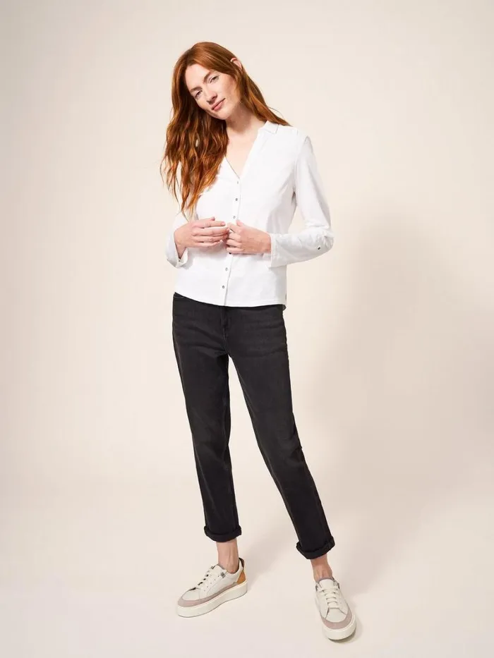 White Stuff SHIRTS and BLOUSES Annie Cotton Jersey Shirt Brilliant White 8211 Women White Stuff SHIRTS and BLOUSES Annie Cotton Jersey Shirt Brilliant White 8211 Women