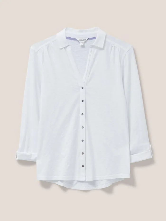 White Stuff SHIRTS and BLOUSES Annie Cotton Jersey Shirt Brilliant White 8211 Women White Stuff SHIRTS and BLOUSES Annie Cotton Jersey Shirt Brilliant White 8211 Women