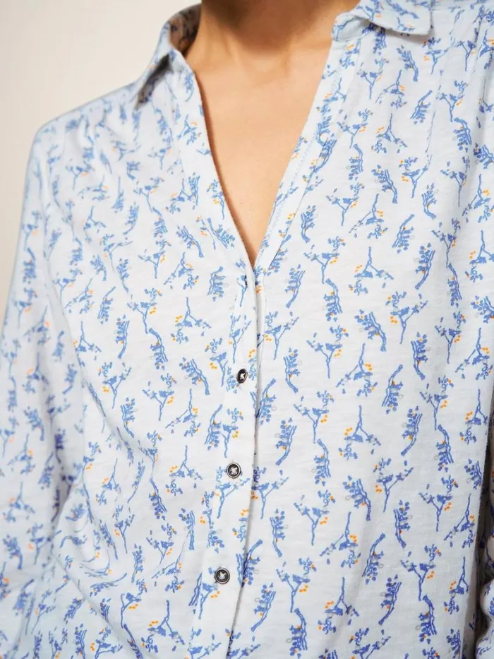 White Stuff SHIRTS and BLOUSES Annie Jersey Printed Shirt White Multi 8211 Women White Stuff SHIRTS and BLOUSES Annie Jersey Printed Shirt White Multi 8211 Women