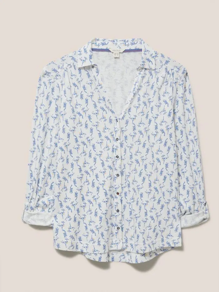 White Stuff SHIRTS and BLOUSES Annie Jersey Printed Shirt White Multi 8211 Women White Stuff SHIRTS and BLOUSES Annie Jersey Printed Shirt White Multi 8211 Women