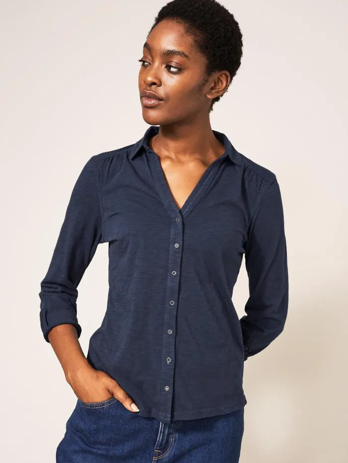 White Stuff SHIRTS and BLOUSES Annie Jersey Shirt French Navy 8211 Women White Stuff SHIRTS and BLOUSES Annie Jersey Shirt French Navy 8211 Women