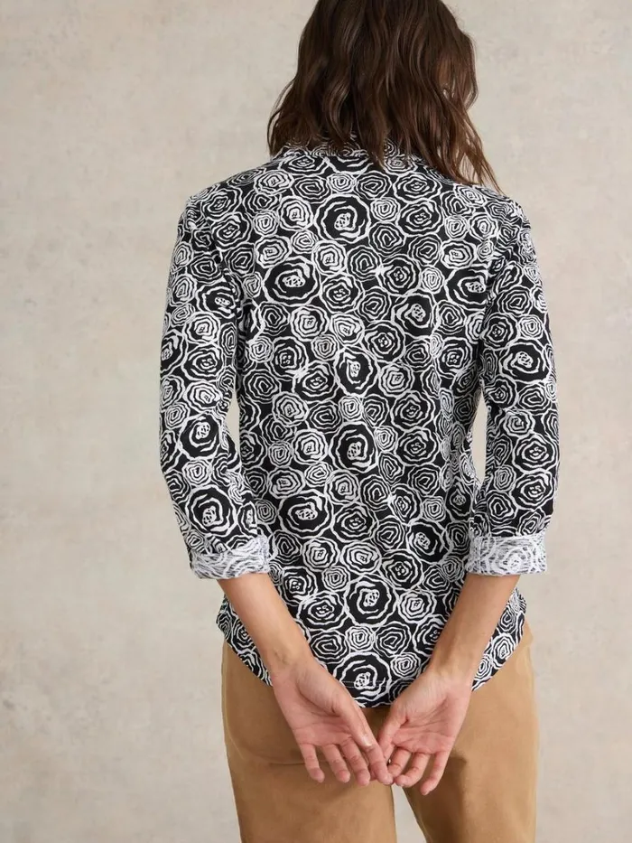 White Stuff SHIRTS and BLOUSES ANNIE LONG SLEEVE COTTON SHIRT Black Print 8211 Women White Stuff SHIRTS and BLOUSES ANNIE LONG SLEEVE COTTON SHIRT Black Print 8211 Women