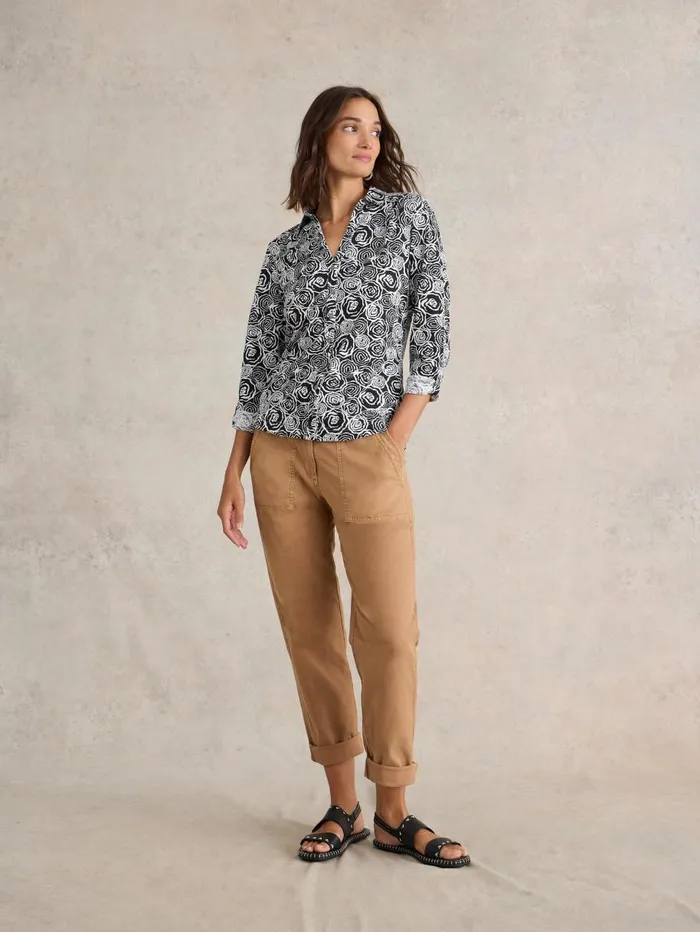 White Stuff SHIRTS and BLOUSES ANNIE LONG SLEEVE COTTON SHIRT Black Print 8211 Women White Stuff SHIRTS and BLOUSES ANNIE LONG SLEEVE COTTON SHIRT Black Print 8211 Women