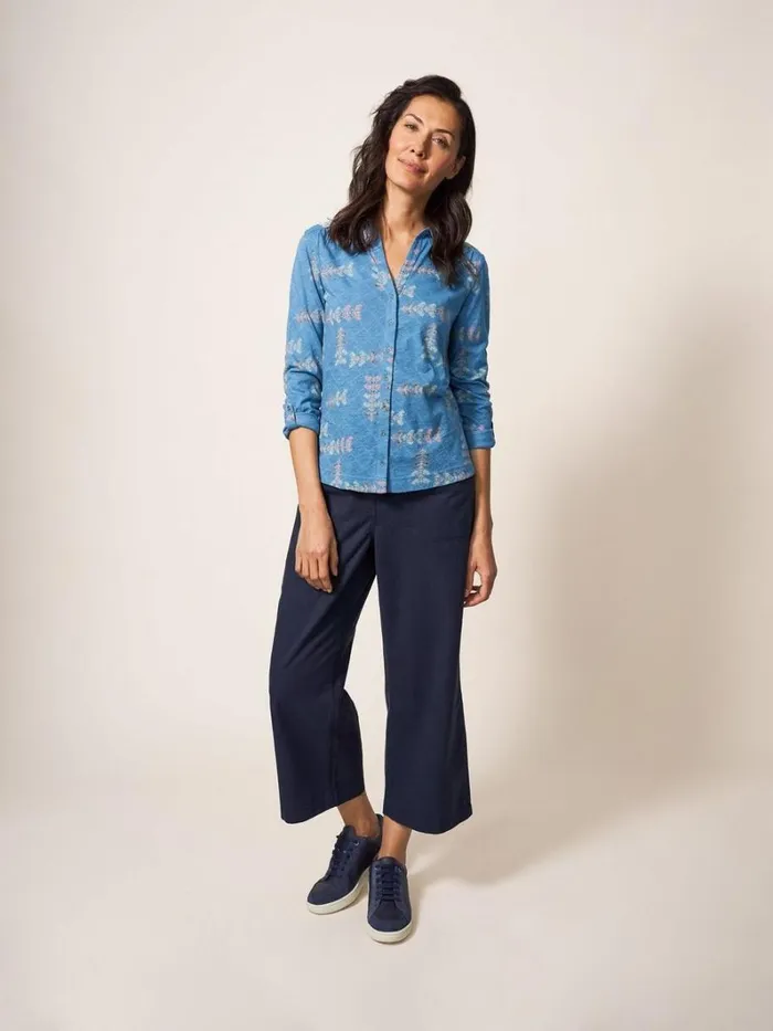 White Stuff SHIRTS and BLOUSES Annie Patterned Jersey Shirt Blue Multi 8211 Women White Stuff SHIRTS and BLOUSES Annie Patterned Jersey Shirt Blue Multi 8211 Women
