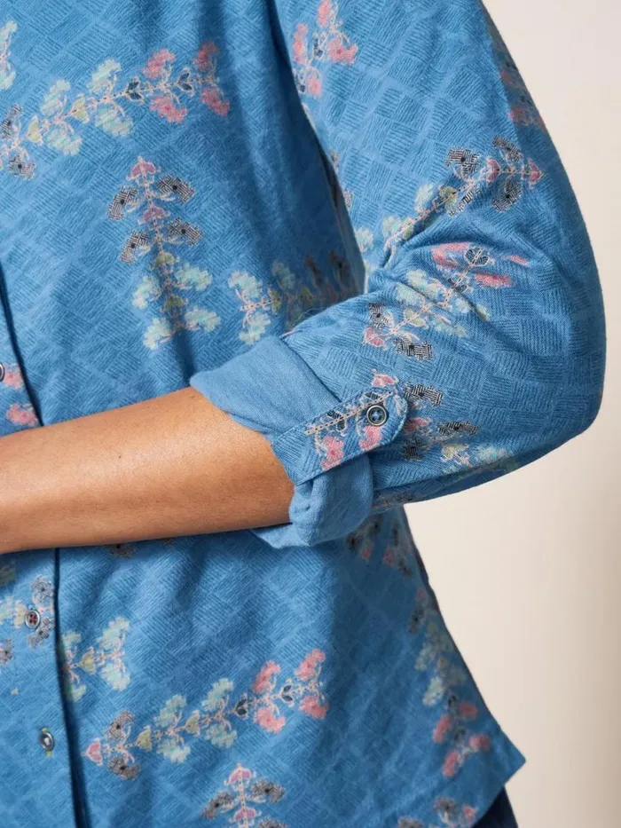 White Stuff SHIRTS and BLOUSES Annie Patterned Jersey Shirt Blue Multi 8211 Women White Stuff SHIRTS and BLOUSES Annie Patterned Jersey Shirt Blue Multi 8211 Women