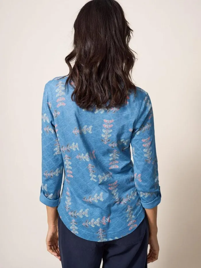 White Stuff SHIRTS and BLOUSES Annie Patterned Jersey Shirt Blue Multi 8211 Women White Stuff SHIRTS and BLOUSES Annie Patterned Jersey Shirt Blue Multi 8211 Women