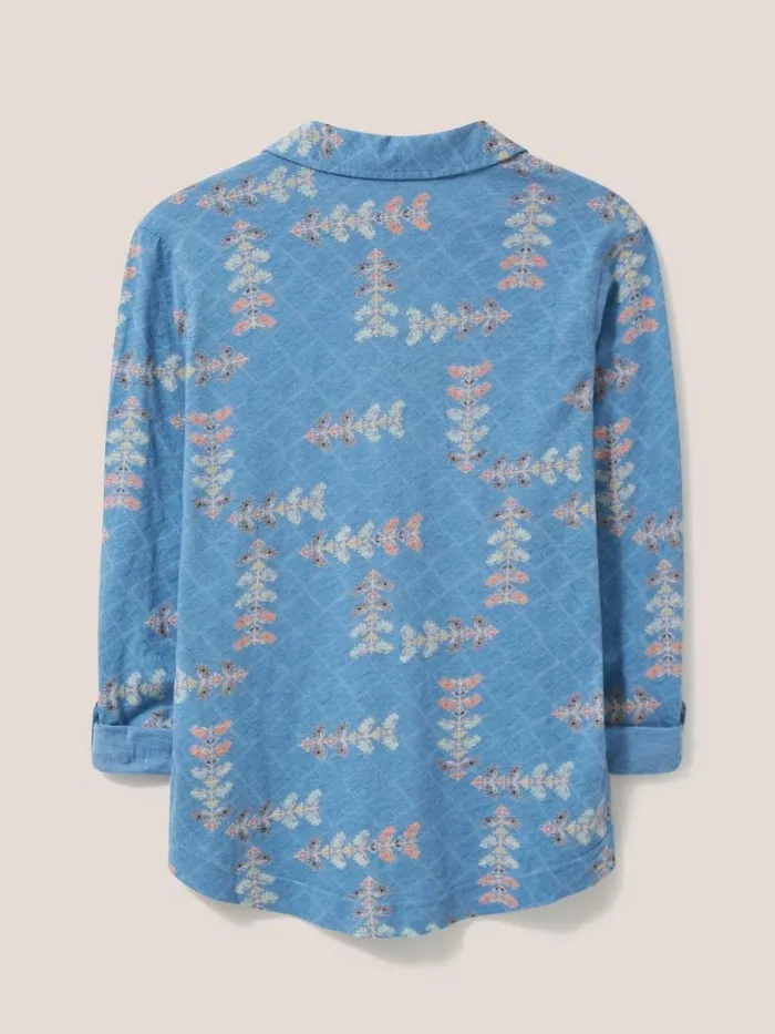 White Stuff SHIRTS and BLOUSES Annie Patterned Jersey Shirt Blue Multi 8211 Women White Stuff SHIRTS and BLOUSES Annie Patterned Jersey Shirt Blue Multi 8211 Women