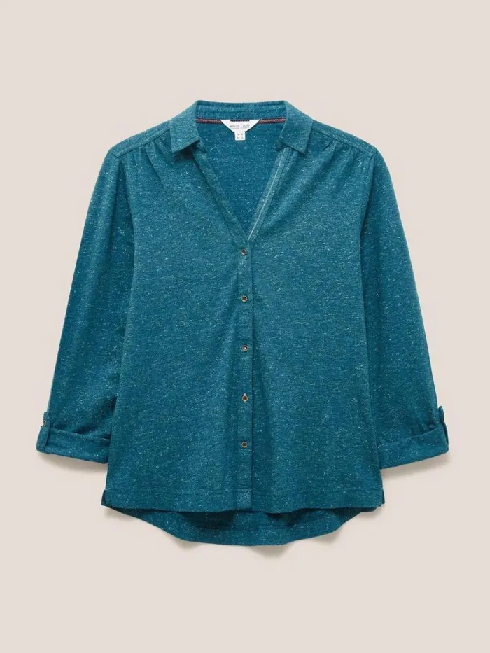 White Stuff SHIRTS and BLOUSES ANNIE SPARKLE SLIM FIT SHIRT Dk Teal 8211 Women