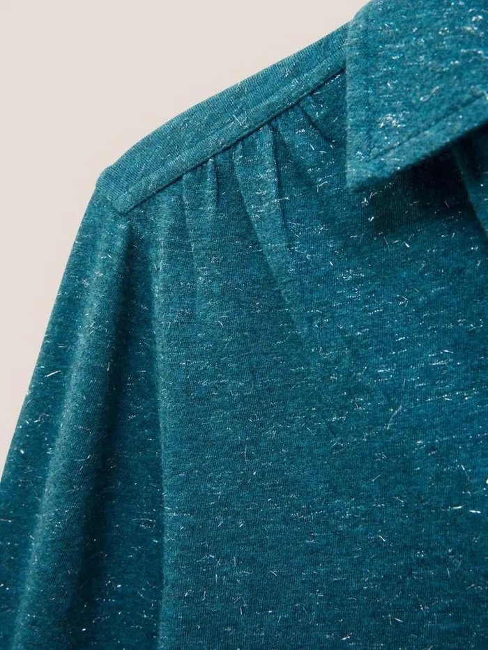 White Stuff SHIRTS and BLOUSES ANNIE SPARKLE SLIM FIT SHIRT Dk Teal 8211 Women