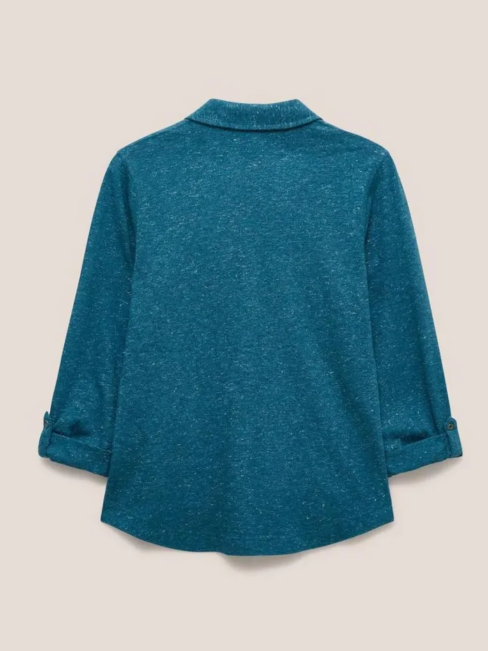 White Stuff SHIRTS and BLOUSES ANNIE SPARKLE SLIM FIT SHIRT Dk Teal 8211 Women