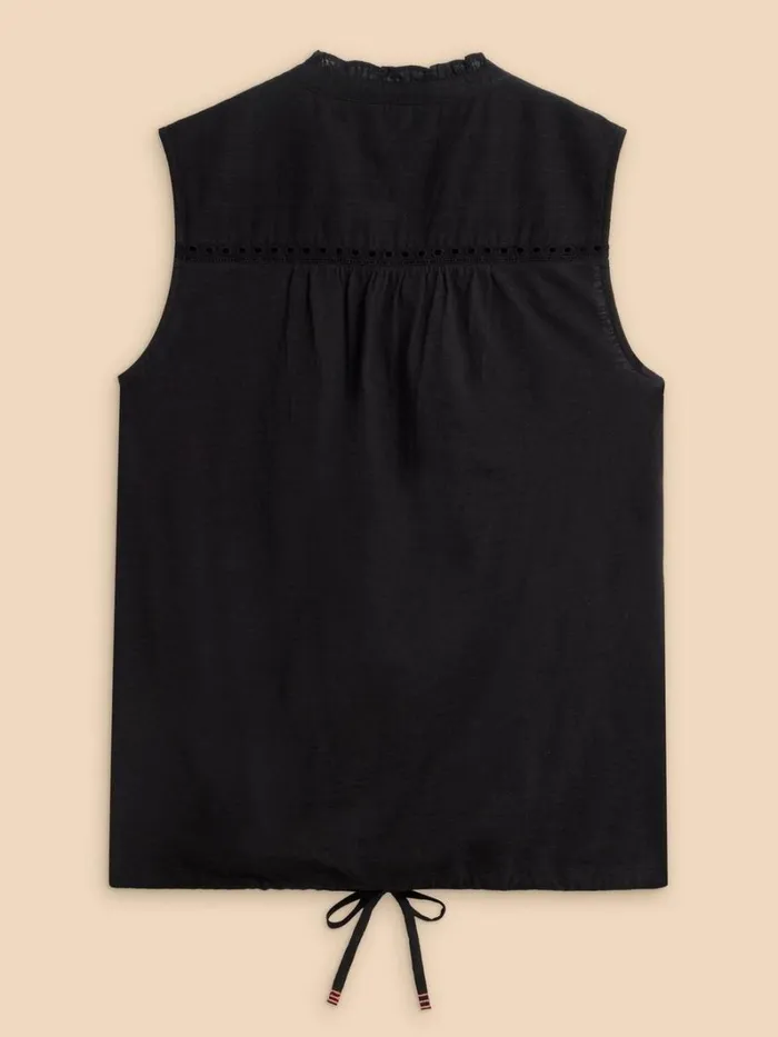 White Stuff SHIRTS and BLOUSES ARABELLA SLEEVELESS SHIRT Pure Black 8211 Women White Stuff SHIRTS and BLOUSES ARABELLA SLEEVELESS SHIRT Pure Black 8211 Women