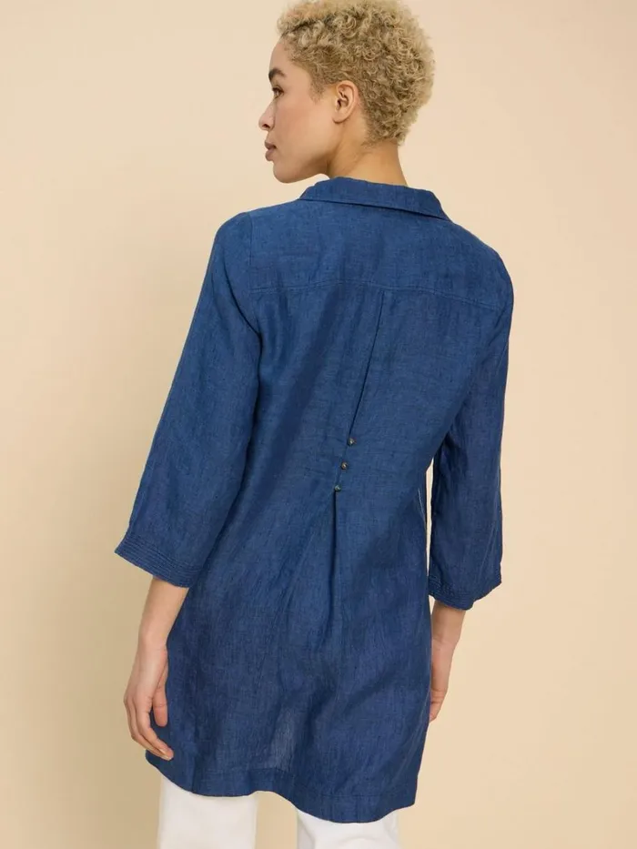 White Stuff SHIRTS and BLOUSES Blaire Linen Tunic Dark Navy 8211 Women White Stuff SHIRTS and BLOUSES Blaire Linen Tunic Dark Navy 8211 Women