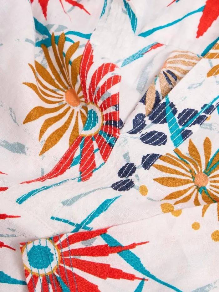 White Stuff SHIRTS and BLOUSES Blaire Linen Tunic Ivory Print 8211 Women White Stuff SHIRTS and BLOUSES Blaire Linen Tunic Ivory Print 8211 Women