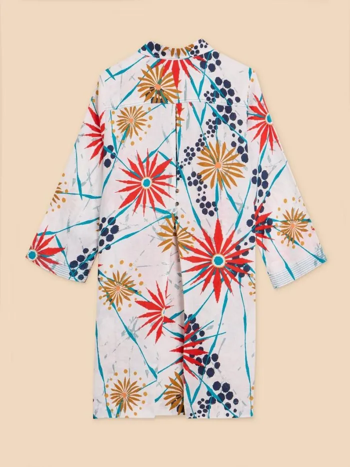 White Stuff SHIRTS and BLOUSES Blaire Linen Tunic Ivory Print 8211 Women White Stuff SHIRTS and BLOUSES Blaire Linen Tunic Ivory Print 8211 Women