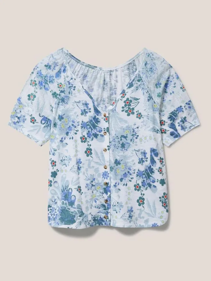 White Stuff SHIRTS and BLOUSES BRODERIE MIX TWO WAY TOP White Print 8211 Women White Stuff SHIRTS and BLOUSES BRODERIE MIX TWO WAY TOP White Print 8211 Women