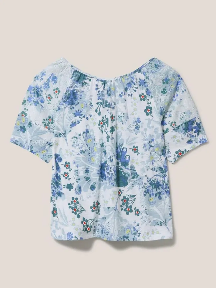 White Stuff SHIRTS and BLOUSES BRODERIE MIX TWO WAY TOP White Print 8211 Women White Stuff SHIRTS and BLOUSES BRODERIE MIX TWO WAY TOP White Print 8211 Women